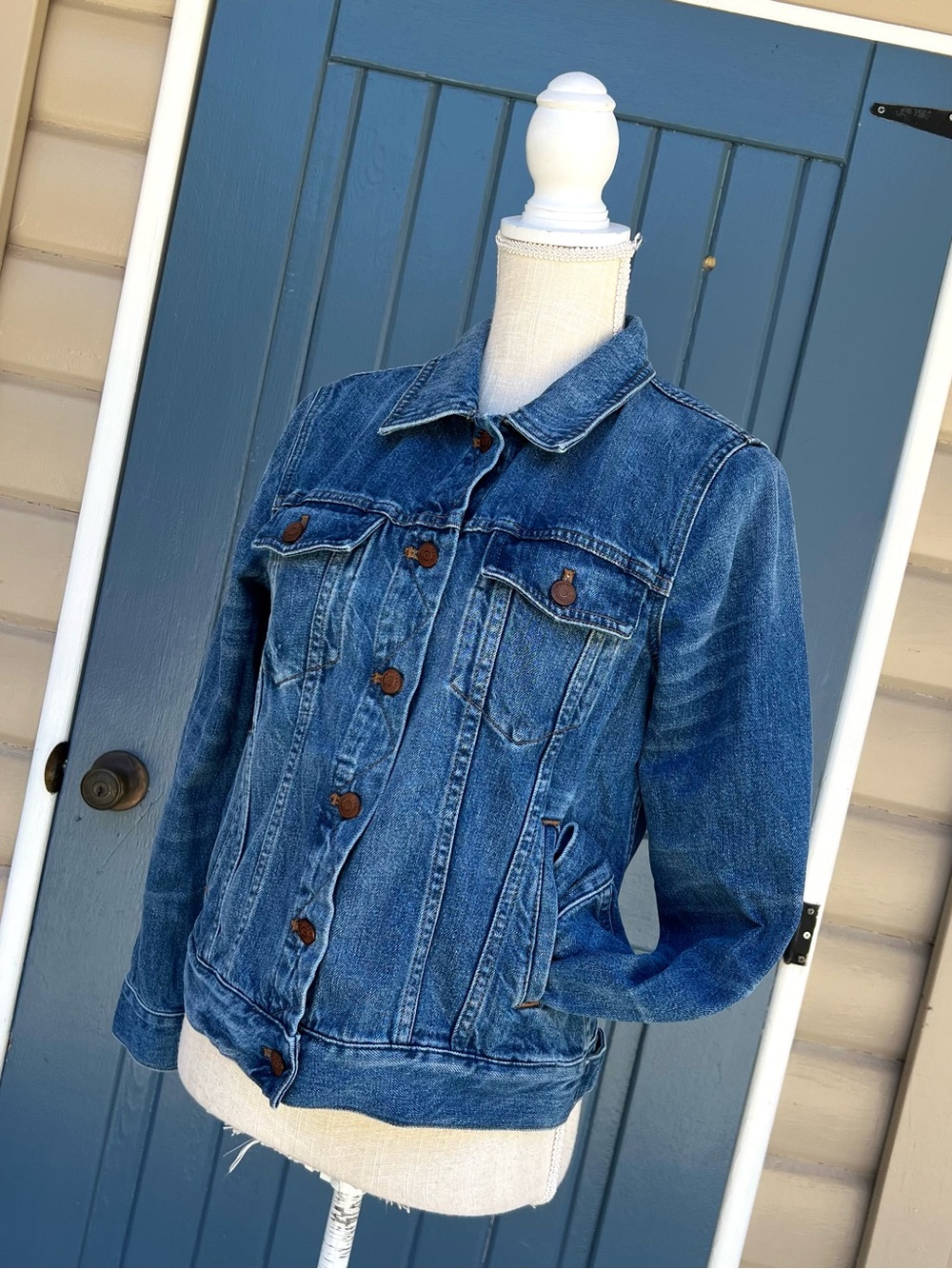 Madewell Trucker Denim Jacket Medium Wash, Women’s Size Large - Picture 2 of 9